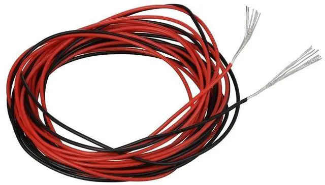 Main image of 30 Gauge Silicone Wire red and Black Each 10ft Flexible 30 AWG Stranded Tinned Copper Wire