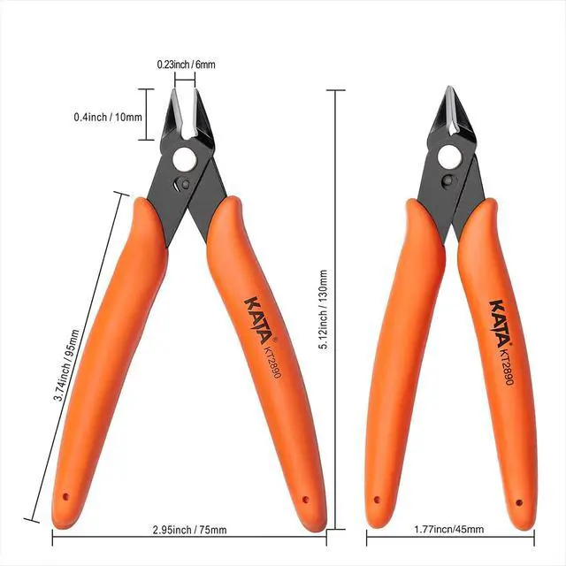 Alt view image 2 of 7 - Micro Wire Cutters Pliers: Precision Flush Cutter Tools for Jewelry Making Craft- 5-Inch Small Zip Tie Cutter Nippers - Mini Wire Side Cutting Snips for Electronics, Hobby Plastic Models, Gundam