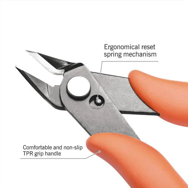 Alt view image 4 of 7 - Micro Wire Cutters Pliers: Precision Flush Cutter Tools for Jewelry Making Craft- 5-Inch Small Zip Tie Cutter Nippers - Mini Wire Side Cutting Snips for Electronics, Hobby Plastic Models, Gundam