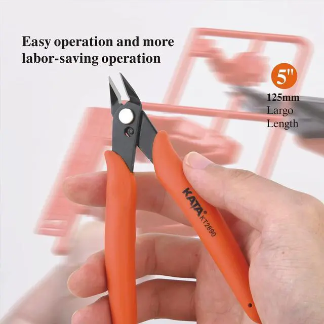 Alt view image 6 of 7 - Micro Wire Cutters Pliers: Precision Flush Cutter Tools for Jewelry Making Craft- 5-Inch Small Zip Tie Cutter Nippers - Mini Wire Side Cutting Snips for Electronics, Hobby Plastic Models, Gundam