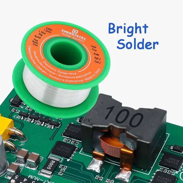 Alt view image 5 of 6 - Lead Free Electronics Soldering Wire 1.2mm 50g, Rosin Flux Core Electrical Solder Wire Sn99 Ag0.3 Cu0.7 Electric Soldering Alloy Solder No Clean 0.05 Electronic Soldering