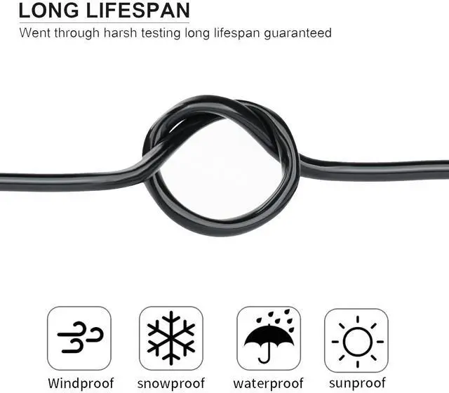 Alt view image 4 of 7 - 22 Gauge 2 Conductor Electrical Wire 25FT, UL 2464 22 AWG 2 Wire Cable Tinned Copper PVC Stranded 22/2 Core Wire for LED Strips Lighting, Outdoor Low Voltage Extension Cable, Automotive etc.