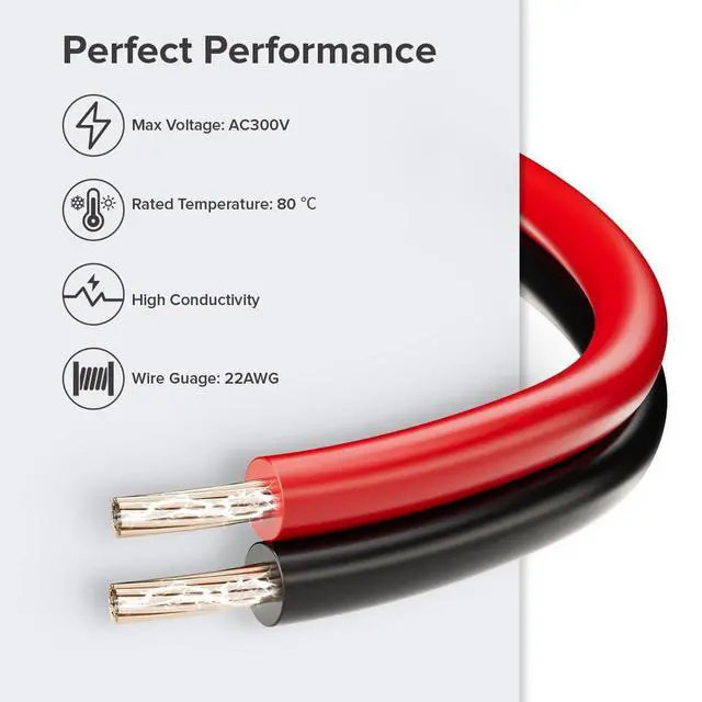 Alt view image 4 of 7 - 22Gauge 2 Pin Single Color Flexible Extension Electrical Wire 32.8FT/10m Low Voltage 2 Conductor Led Strip Cable Connector for Single Color, Lighting, Automotive, Electronic