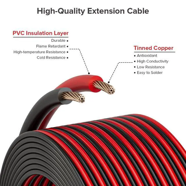 Alt view image 3 of 7 - 22Gauge 2 Pin Single Color Flexible Extension Electrical Wire 32.8FT/10m Low Voltage 2 Conductor Led Strip Cable Connector for Single Color, Lighting, Automotive, Electronic