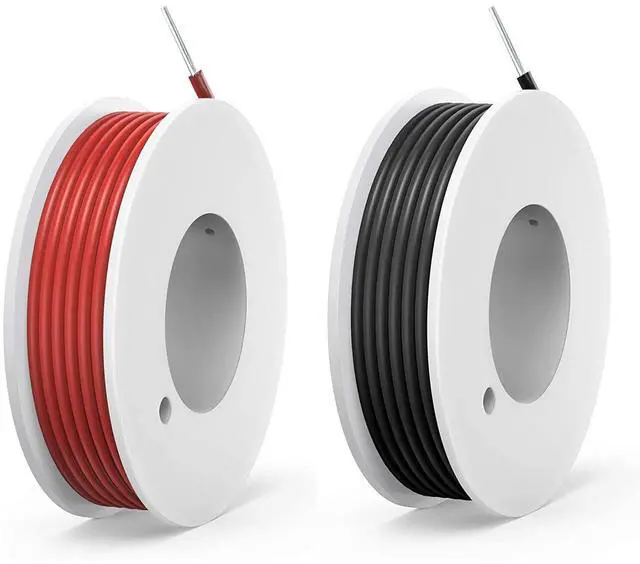Main image of 18awg Silicone Electrical Wire Cable 2 Colors (13.2ft Each) 18 Gauge Stranded Tinned Copper Wire Flexible and Soft for DIY