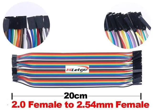 Alt view image 6 of 7 - 200pcs/5x40pcs Breadboard Jumper Wires with Male Pin or Female Pin 2.54mm 2.0mm Male Female Pin Mutual Transfer Length 20CM Electronic Jumper Cables Assortment Kit for DIY