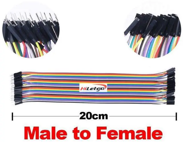 Alt view image 3 of 7 - 200pcs/5x40pcs Breadboard Jumper Wires with Male Pin or Female Pin 2.54mm 2.0mm Male Female Pin Mutual Transfer Length 20CM Electronic Jumper Cables Assortment Kit for DIY
