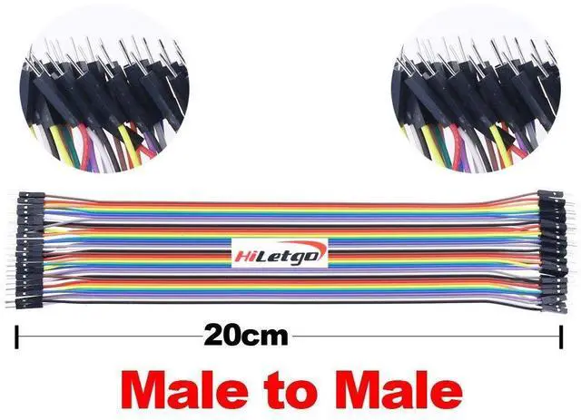 Alt view image 4 of 7 - 200pcs/5x40pcs Breadboard Jumper Wires with Male Pin or Female Pin 2.54mm 2.0mm Male Female Pin Mutual Transfer Length 20CM Electronic Jumper Cables Assortment Kit for DIY