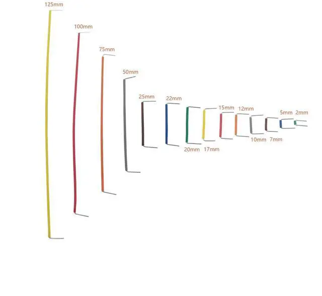 Alt view image 2 of 5 - 140PCS Breadboard Specific Jumper Wire Kit 14 Sizes 2mm-125mm for Computers Electronic Communication Instruments Digital Equipment Cables
