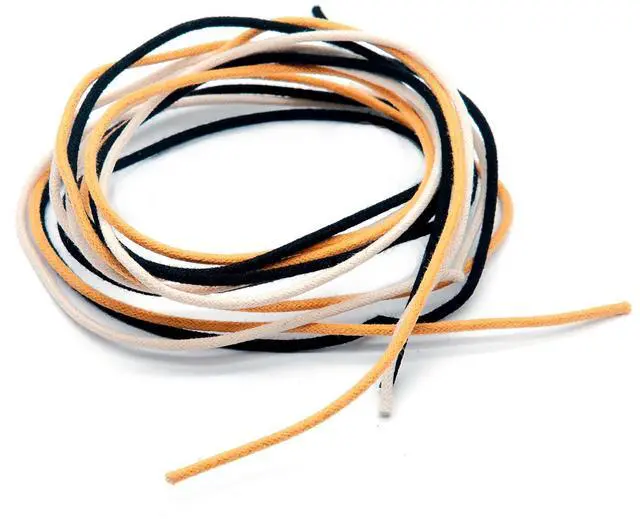 Main image of Cloth-covered Waxed Vintage-style Pushback Guitar Wire -10 Feet (3.3-white/3.3-black/3.3-yellow) Pushback Wire for Electric Guitar Upgrades Kits