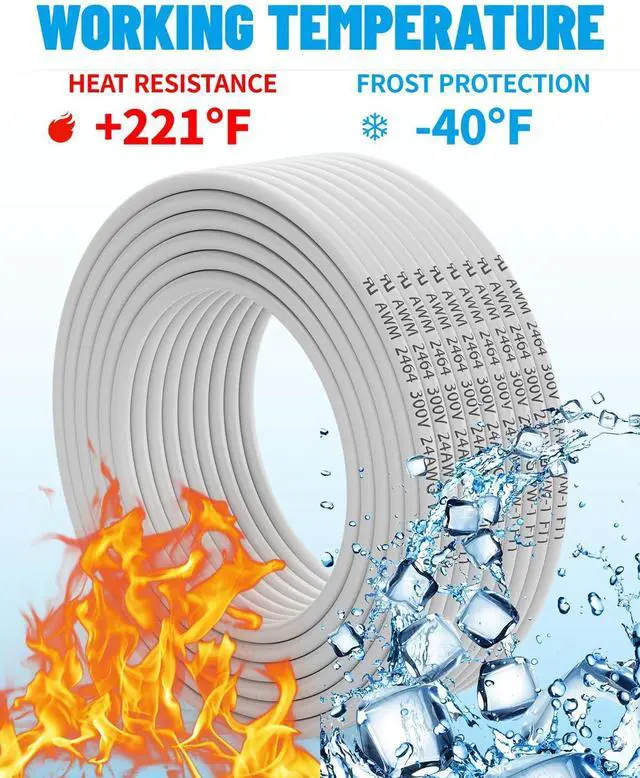 Alt view image 5 of 7 - 24 Gauge Wire 4 Conductor Electrical Wire 30FT, 24 AWG 4 Core Cable Tinned Copper/PVC Flexible/Stranded 24/4 Cord for Automotive, LED Lighting, 12V 24V Low Voltage Cable, Marine etc.