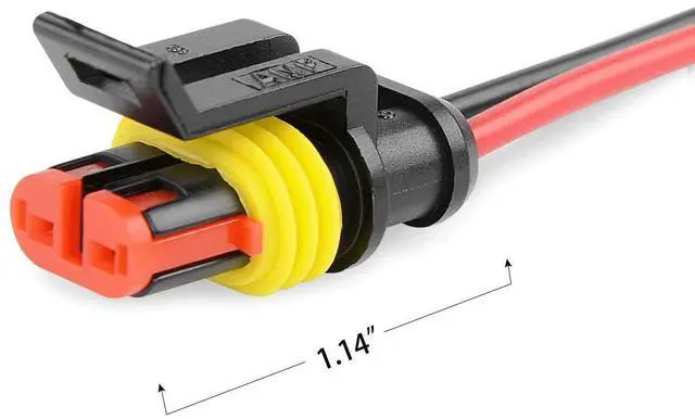 Alt view image 2 of 7 - - 50020R 2Pin Way 16AWG Waterproof Wire 1.5mm Series Terminal Connector-10 Pack,2 Years Warranty