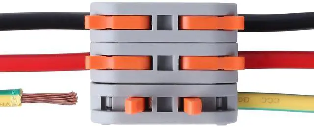 Alt view image 2 of 5 - 60 pcs XHF Colourful Conductor Compact Connectors Lever Connectors Nuts, Electrical Wire Terminals for Any Circuit Inline Splices 28-12 AWG (SPL-1)
