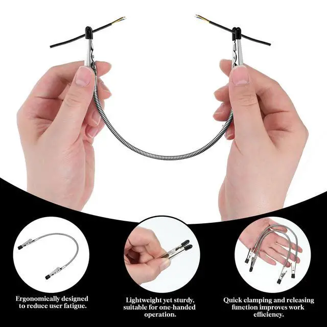 Alt view image 5 of 6 - 2Pcs Soldering Helping Hands Solderings Wire Holder Clamp Solder Clamps for Soldering Wires Electronic Solderings Clamps In Feild Adjustable Third Hand Tool for Automobile Electronics Jewelry Solder