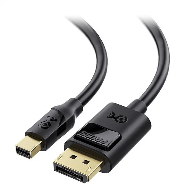 Main image of Long Mini DisplayPort to DisplayPort Cable - 15ft, Supports 4K@60Hz / 2K@144Hz, Mini DP to DP Cable, Black