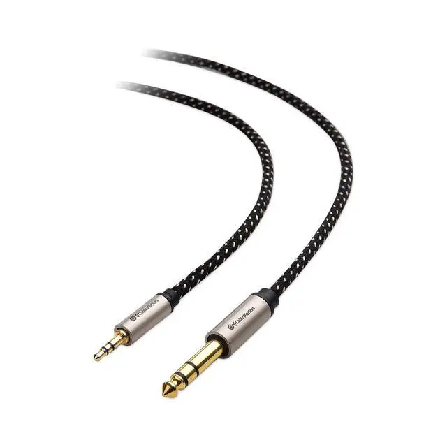Main image of Premium Braided 3.5mm to 1/4 Inch Audio Cable 6 ft (1/4 to 3.5mm Cable)