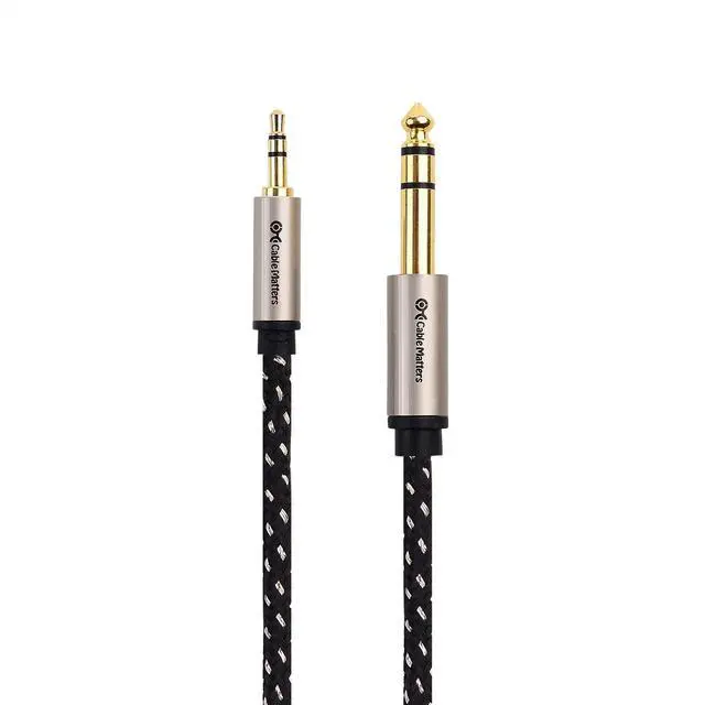 Alt view image 7 of 7 - Premium Braided 3.5mm to 1/4 Inch Audio Cable 6 ft (1/4 to 3.5mm Cable)