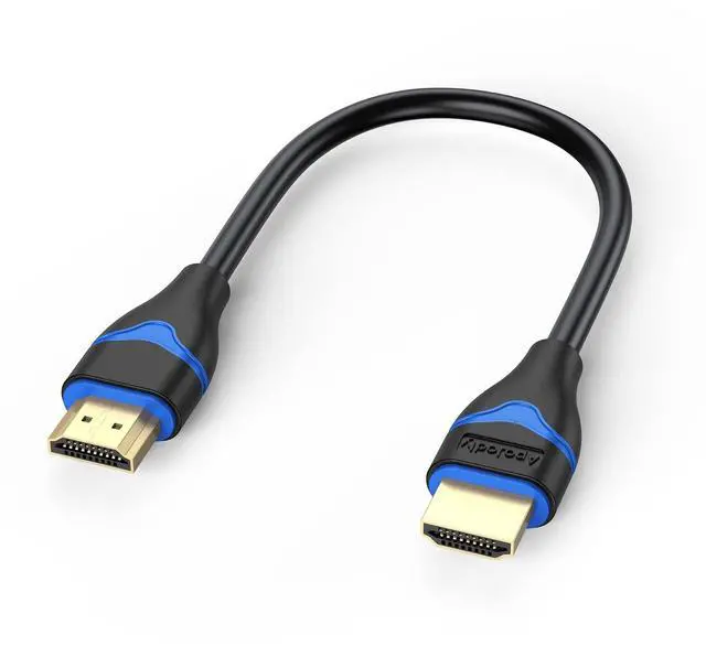 Main image of 4K Short HDMI Cable 6 inch, HDMI Cord 0.5FT High Speed HDMI to HDMI Cable 2.0(4K@60Hz, 2K@144Hz, 1080P@120Hz, 18Gbps, HDR, 3D, HDCP 2.2, ARC) for HDTV, Switch, PS4/PS5, Xbox, Blu-ray, Monitor