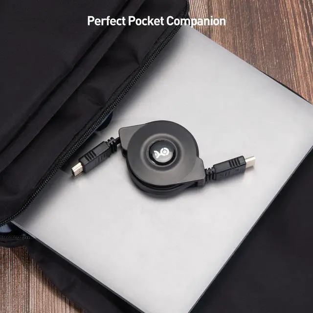 Alt view image 7 of 7 - 8K 60Hz / 4K 240Hz Retractable HDMI Cable with HDR Support - 3.3 Feet