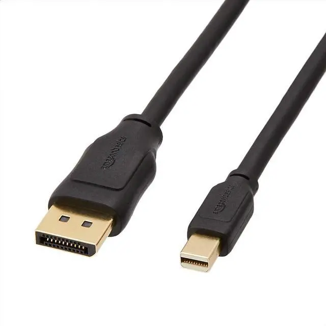 Main image of Mini DisplayPort to DisplayPort Cable, 4K Display, Gold-Plated Plugs, 6 Foot, Black