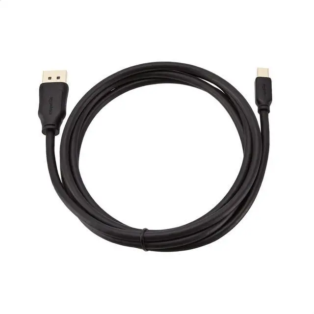 Alt view image 5 of 5 - Mini DisplayPort to DisplayPort Cable, 4K Display, Gold-Plated Plugs, 6 Foot, Black