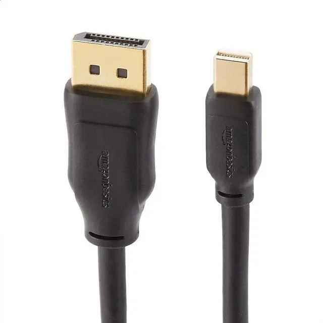 Alt view image 4 of 5 - Mini DisplayPort to DisplayPort Cable, 4K Display, Gold-Plated Plugs, 6 Foot, Black