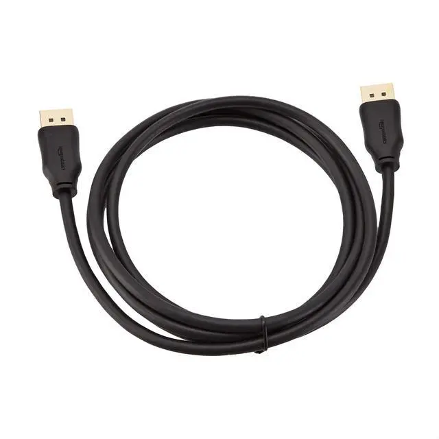 Alt view image 5 of 5 - DisplayPort 1.2 Cable, 21.6Gbps High-Speed, 4K@60Hz, 2K@165Hz, Gold-Plated, 6 Foot, Black