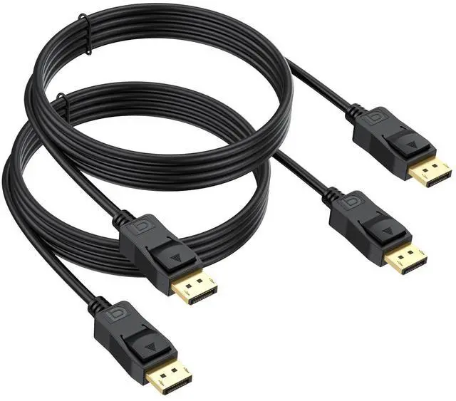 Main image of 4K DisplayPort Cable 3FT 2-Pack, Display Port to Display Port Cable for Monitor DP to DP Male to Male Adapter 4K@60Hz, 2K@144Hz, 1080P