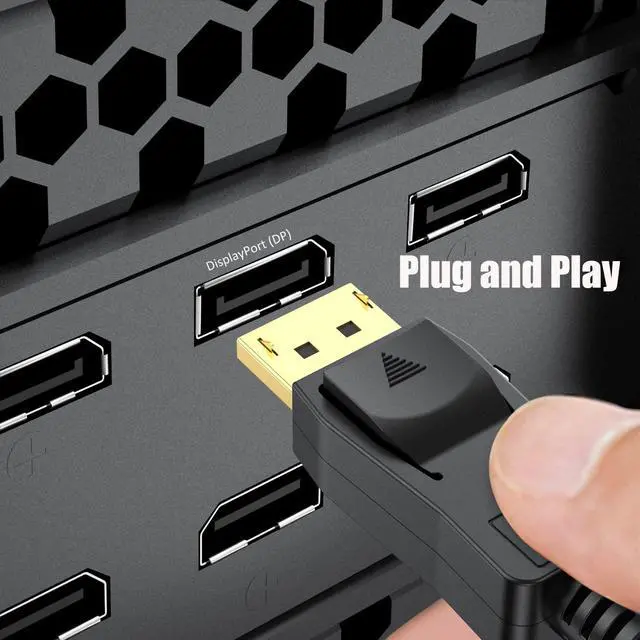 Alt view image 7 of 7 - 4K DisplayPort Cable 3FT 2-Pack, Display Port to Display Port Cable for Monitor DP to DP Male to Male Adapter 4K@60Hz, 2K@144Hz, 1080P