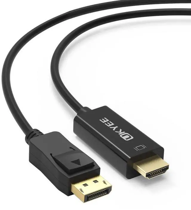 Alt view image 2 of 7 - 4K Displayport to HDMI Cable 6FT 2-Pack, Display Port (DP) to HDMI Adapter 6FT Male to Male Cord Converter for PCs to HDTV, Monitor, Projector.