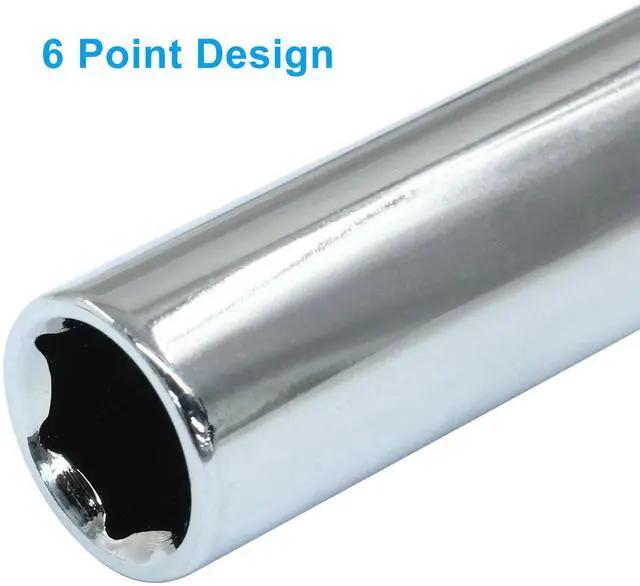 Alt view image 5 of 5 - 4 Pcs 1/4 Inch Drive 8mm Shallow & Deep Socket Set, 6 Point Chrome Vanadium Steel Metric Sockets, Mirror Finish