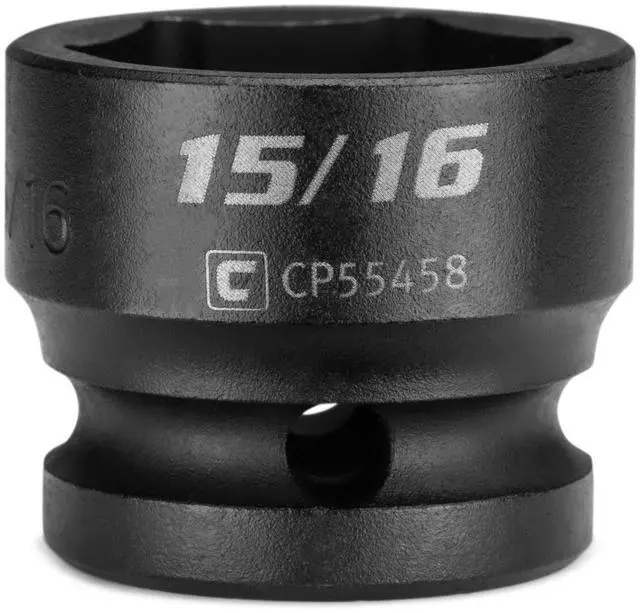 Main image of 15/16 in. Stubby Impact Socket, 1/2 in. Drive, 6-Point, SAE (CP55458)