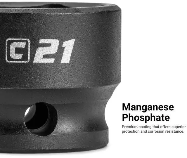 Alt view image 6 of 7 - 15/16 in. Stubby Impact Socket, 1/2 in. Drive, 6-Point, SAE (CP55458)