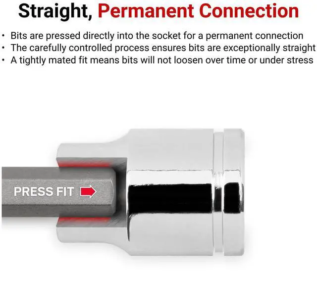 Alt view image 3 of 6 - 3/8 Inch Drive x 8 mm Hex Bit Socket | SHB13208