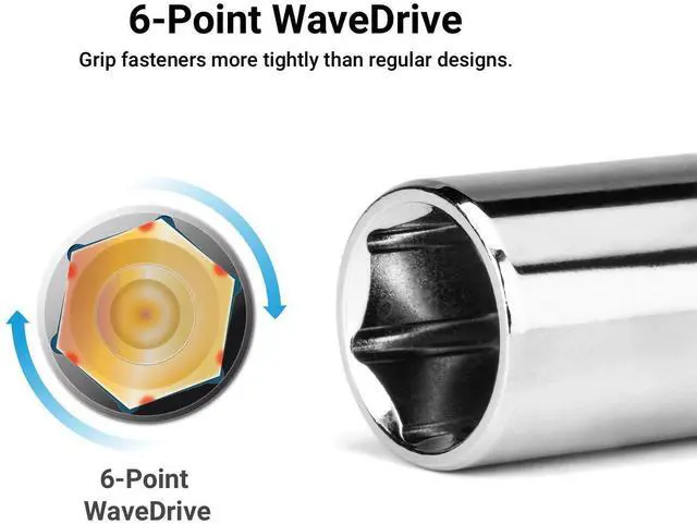 Alt view image 4 of 5 - 3/8-Inch Shallow Socket, 3/8-Inch Drive, 6-Point, SAE