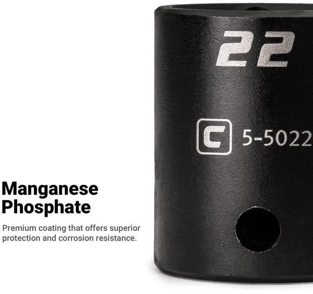 Alt view image 4 of 6 - 24 mm Shallow Impact Socket, 1/2-Inch Drive, 6-Point, Metric