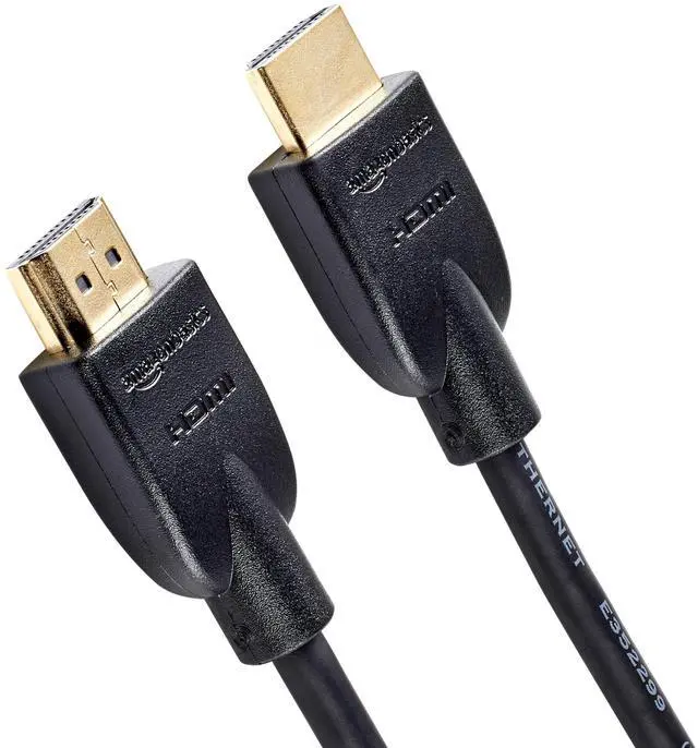 Main image of HDMI Cable, 6ft, 4K@60Hz, High-Speed 4K HDMI 2.0 Cord with Ethernet, 18Gbps, 2160p, 48 bit, Compatible with TV/PS5/Xbox/Roku/Blu-ray, Black