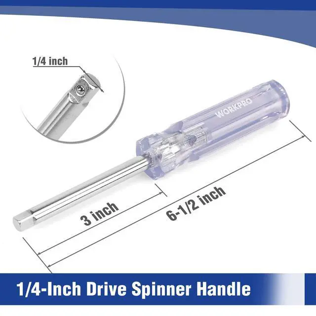 Alt view image 5 of 7 - 39-Piece Drive Socket Set 1/4'' & 3/8'', CR-V Metric and SAE Sockets with Quick-Release Ratchet Wrench, Extension Bar, Spinner Handle & Adapter, Compact Mechanics Tool Set for Car Repair