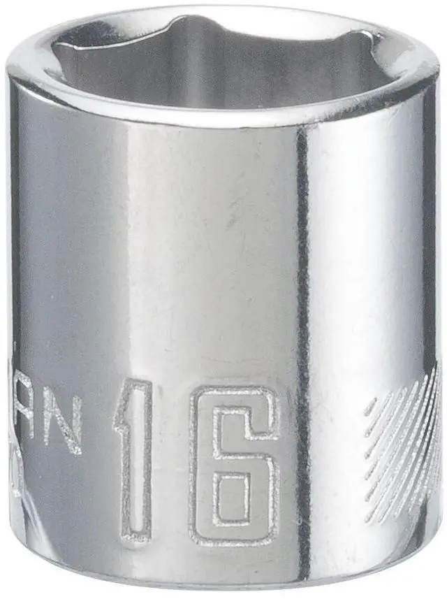 Main image of Shallow Socket, Metric, 3/8-Inch Drive, 16mm, 6-Point (CMMT43570)