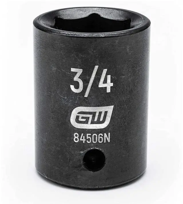 Main image of 1/2" Drive Standard Impact SAE Socket 3/4", 6 Point - 84506N , Black