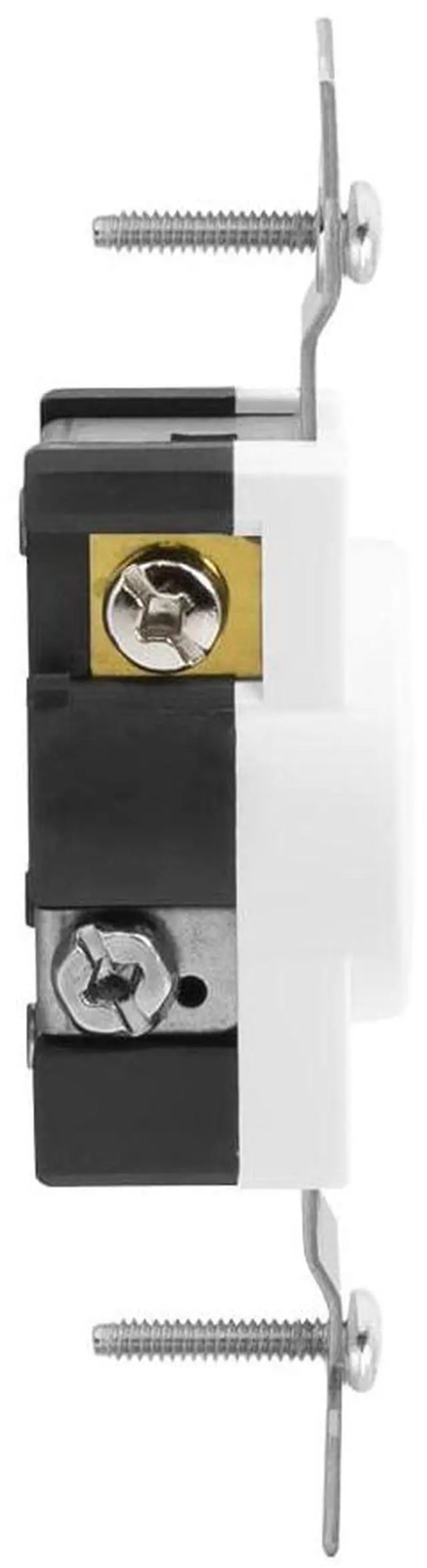 Alt view image 6 of 7 - 20A Single Receptacle Outlet - 2 Pack, 125 VAC Commercial Grade White Electrical Outlet for Appliances, NEMA 5-20, UL Listed, Wall Plates Included, Ideal for Construction and Renovations