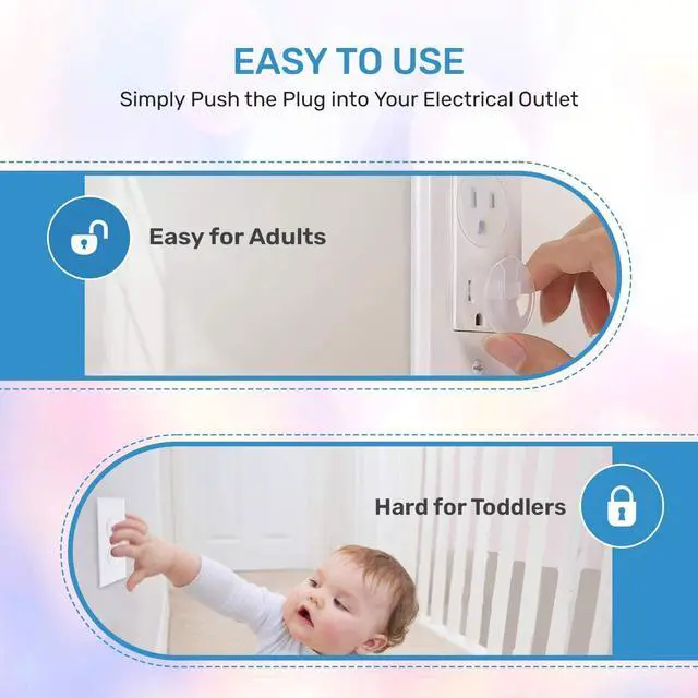Alt view image 5 of 7 - 24 Pack Outlet Covers & Removal Tool Baby Proofing, Provide Shock Prevention and Easy Installation, Safe and Secure Plastic Plug Covers for Power Sockets (24 Outlet Covers)