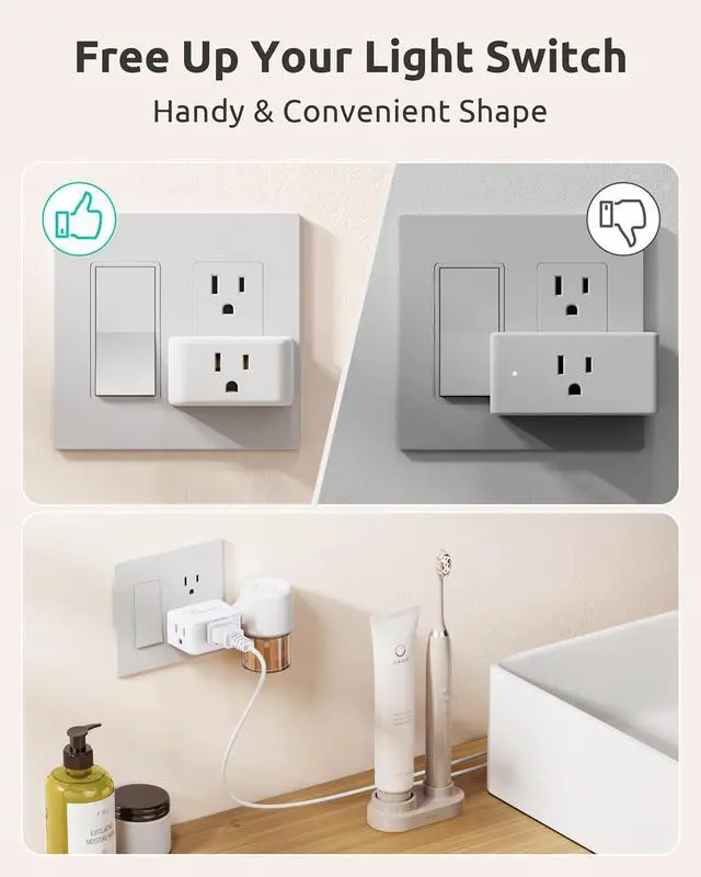 Alt view image 3 of 7 - Outlet Extender, ETL Listed, Multi Outlet Wall Plug Extender with 3 Outlets, 3 Way Plug Extension Outlet Splitter, Cruise Ship Essentials, Easy to Pack for Travel, Business Trips, Hotel, White