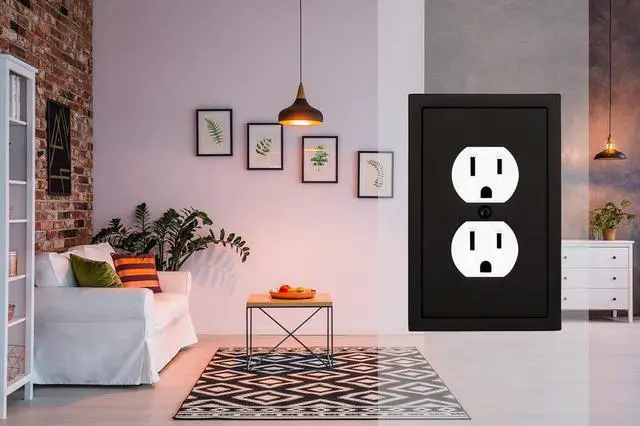 Alt view image 5 of 7 - Modern Edge Decorative Wall Plate Switch Plate Outlet Cover, Durable Solid Zinc Alloy (Single Duplex 2PK, Matte Black)