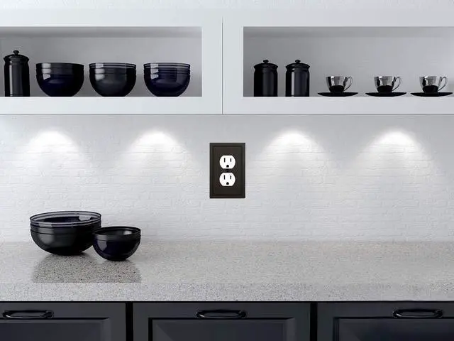 Alt view image 6 of 7 - Modern Edge Decorative Wall Plate Switch Plate Outlet Cover, Durable Solid Zinc Alloy (Single Duplex 2PK, Matte Black)