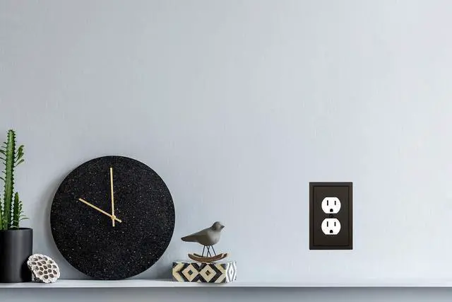 Alt view image 7 of 7 - Modern Edge Decorative Wall Plate Switch Plate Outlet Cover, Durable Solid Zinc Alloy (Single Duplex 2PK, Matte Black)