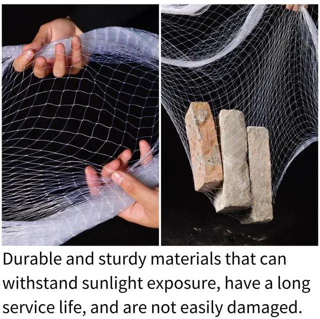 Alt view image 3 of 7 - Bird Netting, 12 x 50 Feet, 1-inch Square Mesh, Heavy Duty Nylon Garden Protection Against Birds (12X50FT-1'')