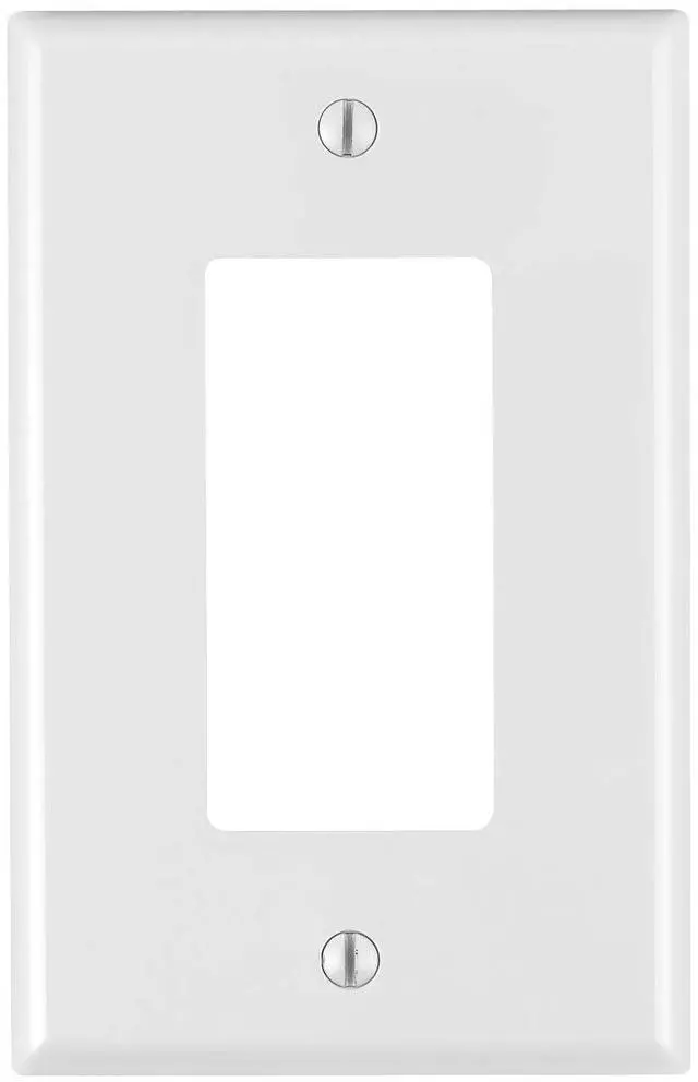 Alt view image 3 of 4 - 1-Gang 1-Decora Midway Nylon Wallplate 10 Pack, PJ26-WM, White