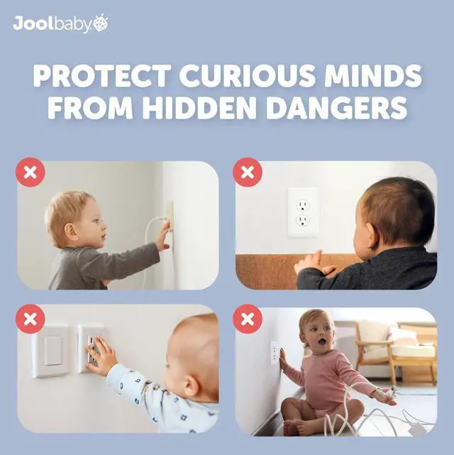 Alt view image 2 of 7 - Outlet Covers (32 Pack) for Child Safety - Easy Adult Removal, Plug Protectors for Baby Proofing Electric Sockets - Transparent Design