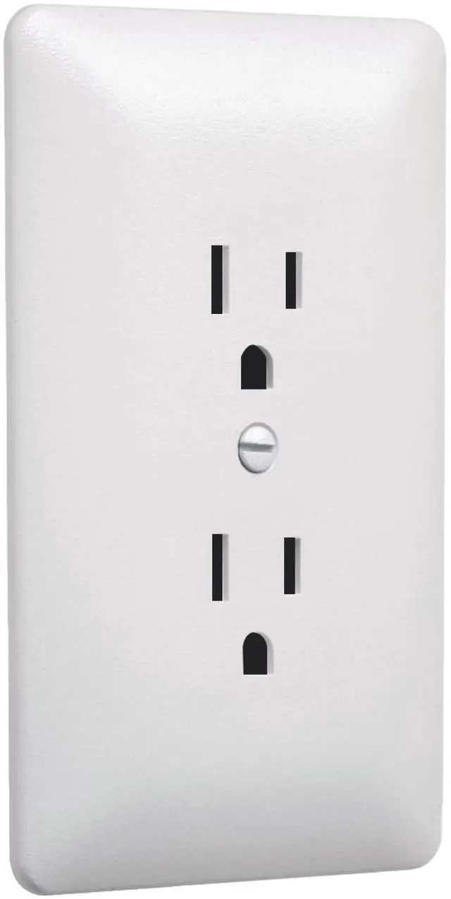 Main image of MW2000W Masque 2000 Series 1-Gang Nonmetallic Decorator Style Duplex Cover-Up Wall Plate, White, 5-Pack